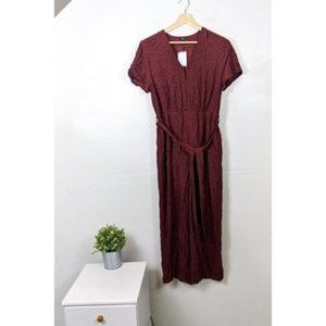 RAILS Women's Jet Cropped Jumpsuit NWT Rust Spotted Size Large